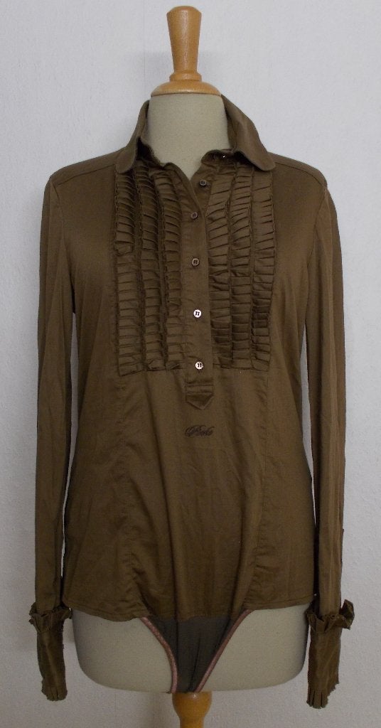Mooie bruine body/top van Pinko! M, Kleding | Dames, Maat 38/40 (M), Bruin, Verzenden, Zo goed als nieuw