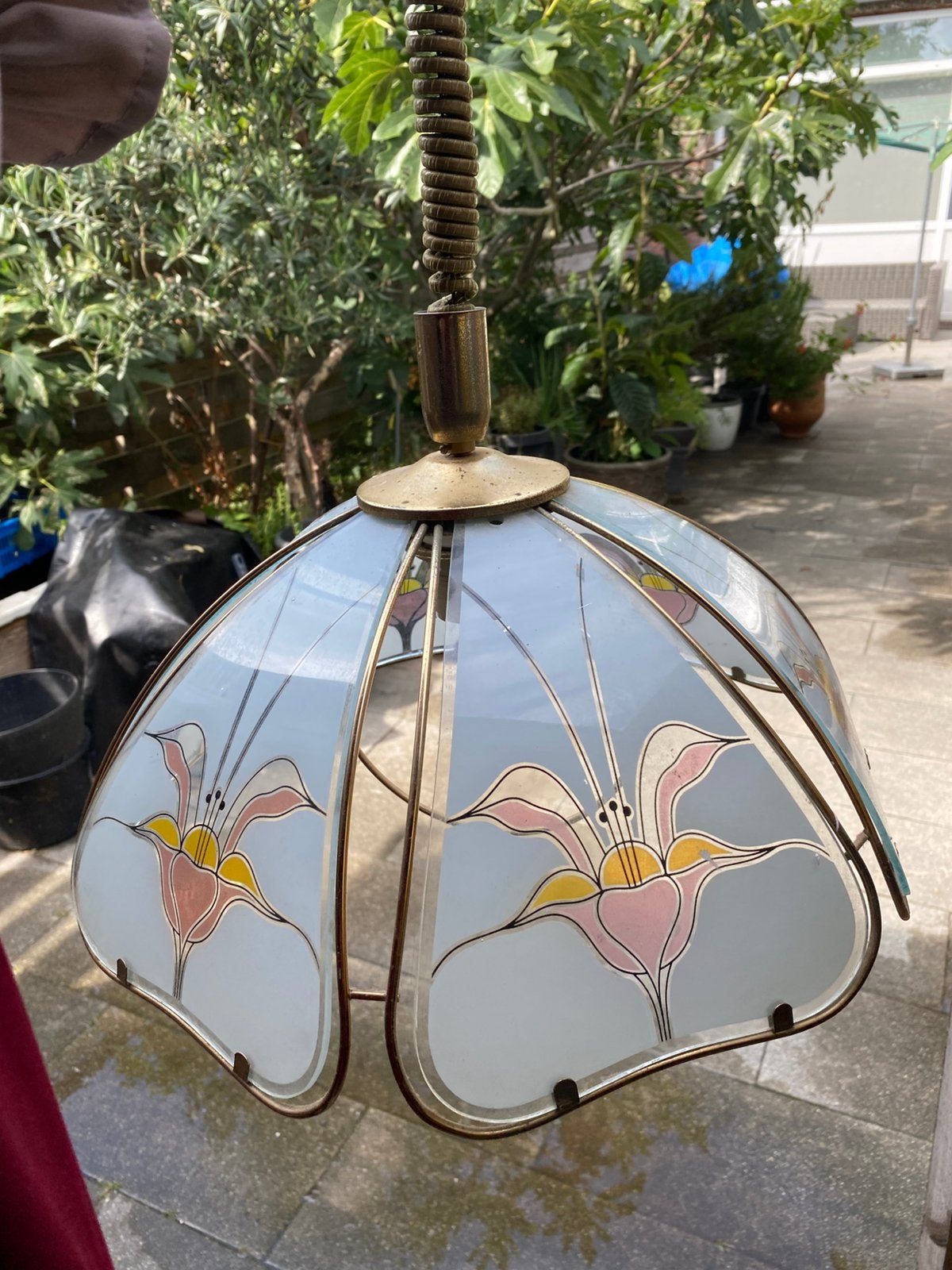 Vintage hanglamp (Hollywood Regency style), Ophalen