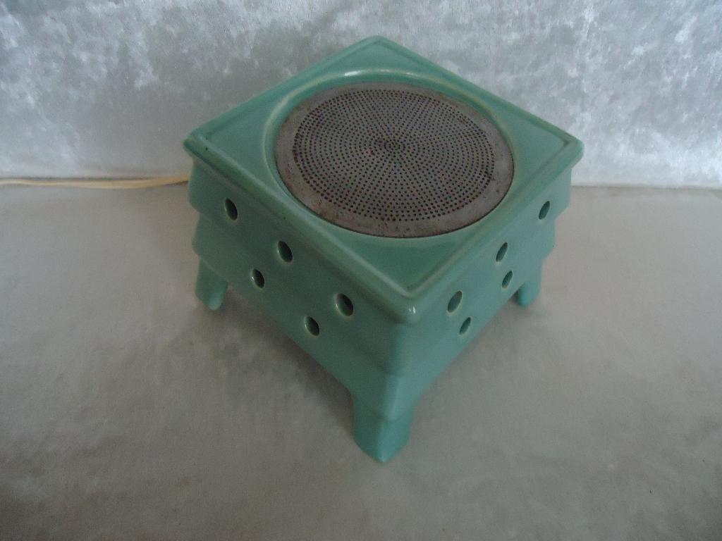 Vintage keramiek turquoise stoofje oosters design elektrisch, Antiek en Kunst, Ophalen of Verzenden