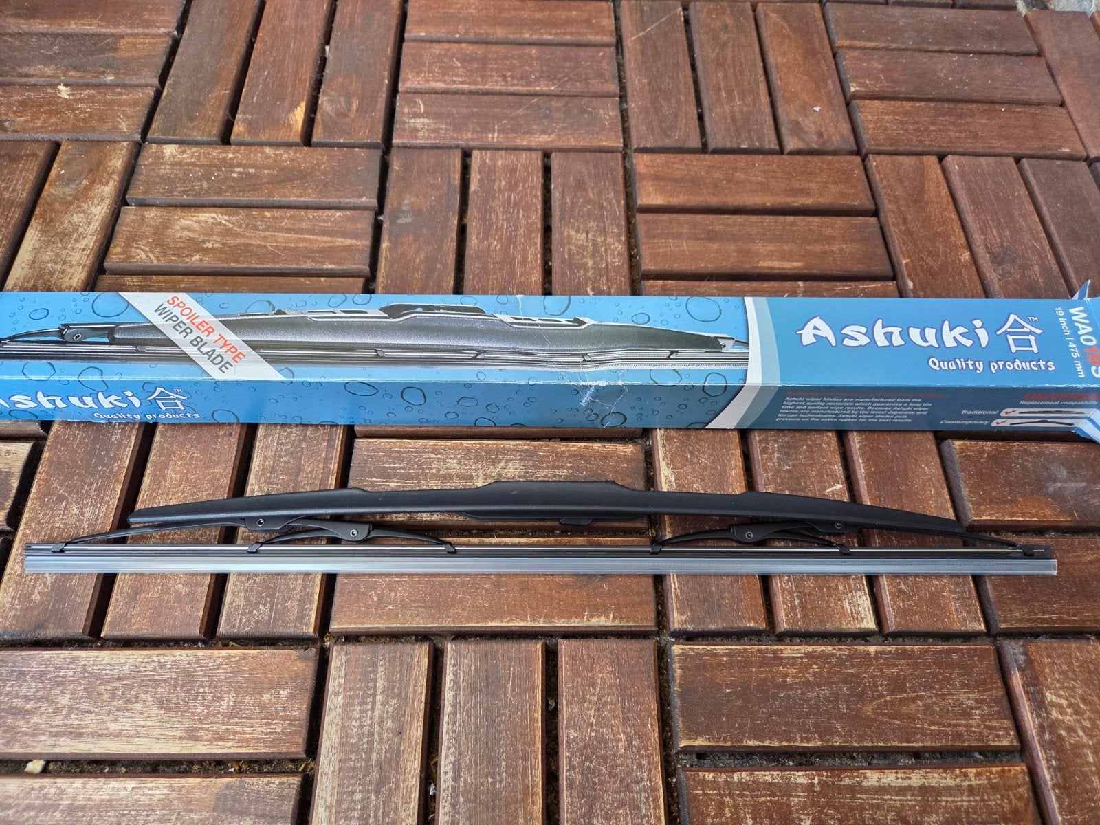 Ashuki ruitenwisserblad met spoiler 475mm, Ophalen of Verzenden, Nieuw