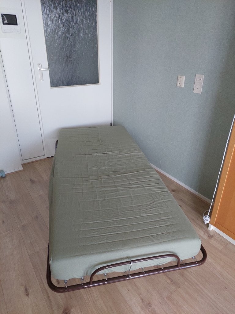Opvouwbaar logeerbed met matras Vouwbed 1 persoons, Ophalen, 90 cm, Eenpersoons, Bruin