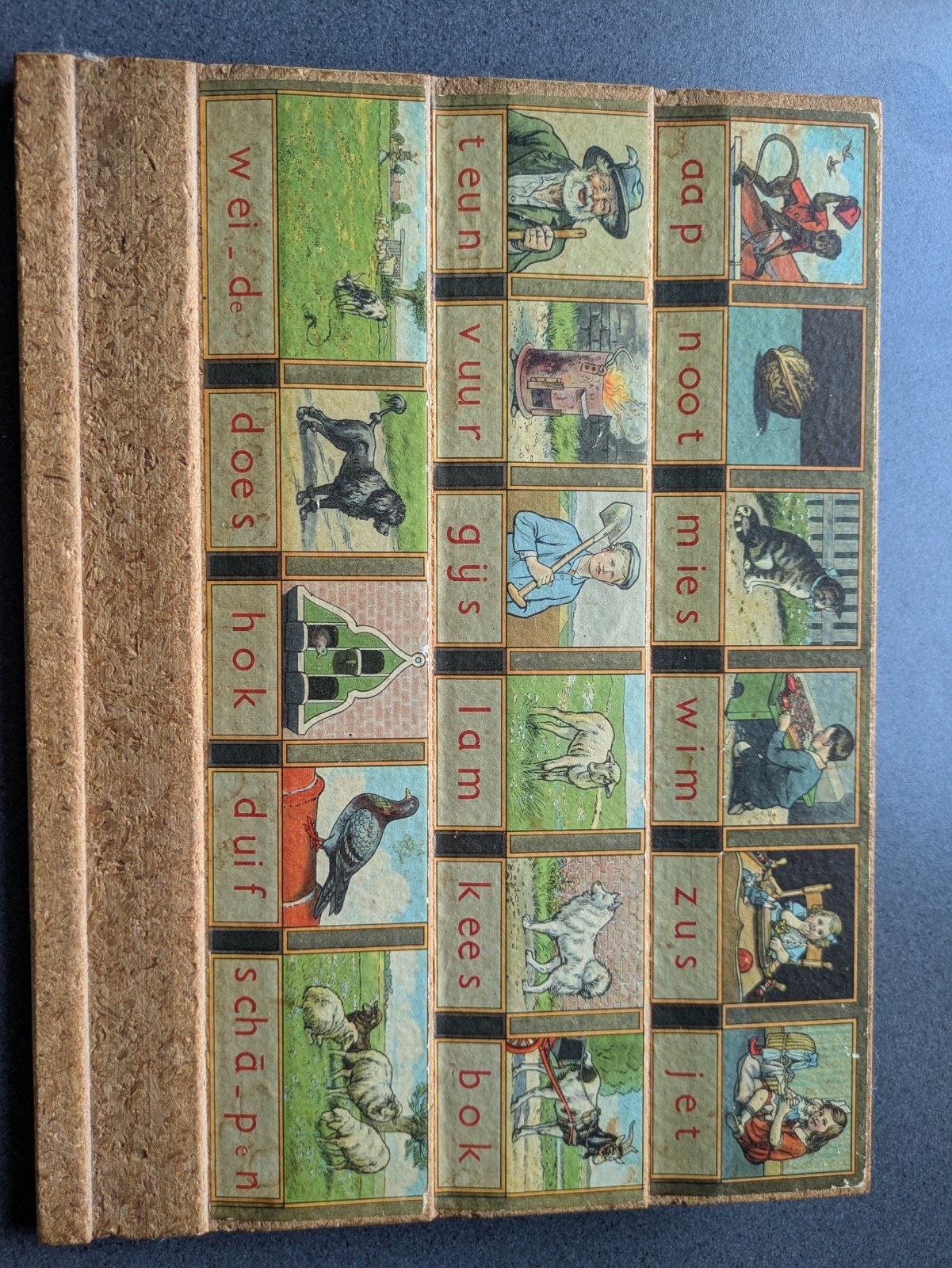 Vintage Leesplankje Aap Noot Mies - Educatief Speelgoed, Ophalen of Verzenden, Gelezen, M.B. Hoogeveen, 3 tot 4 jaar
