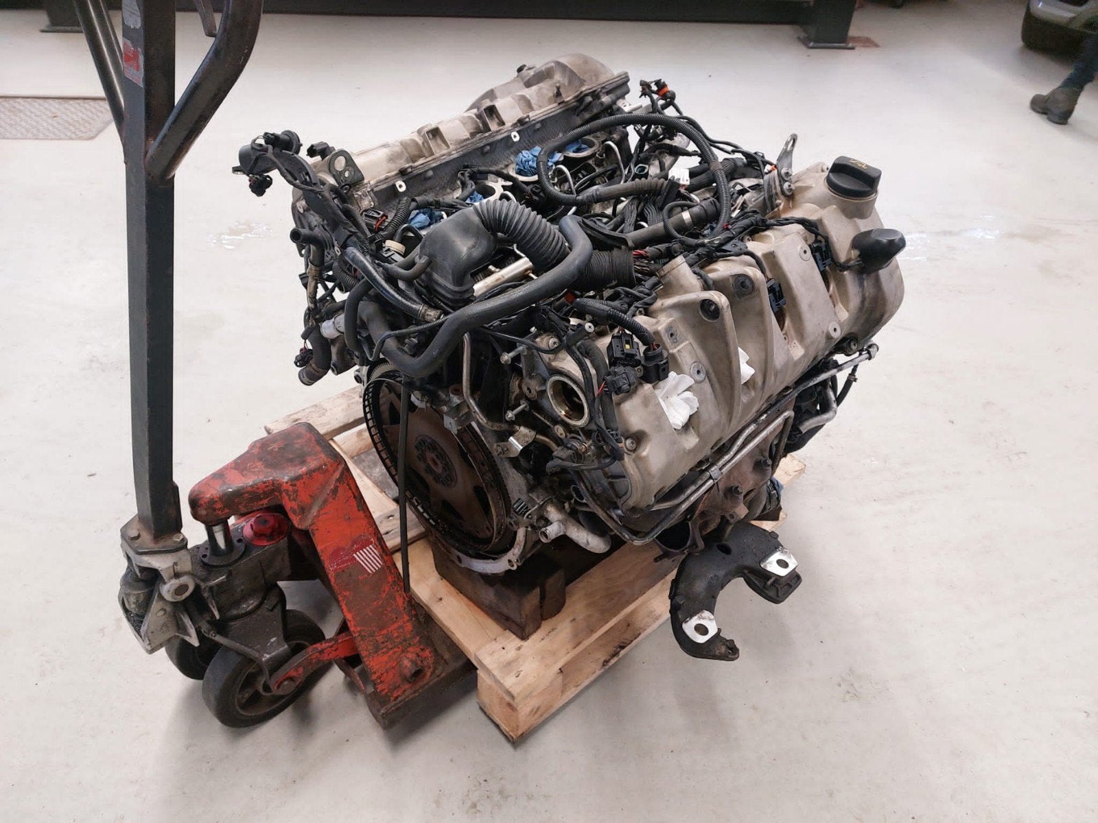 Porsche Cayenne Turbo motorblok 92A-858, Auto-onderdelen, Motor en Toebehoren, Ophalen, Gebruikt, Porsche