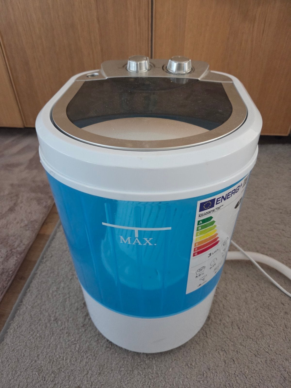 Compacte wasmachine met centrifuge, Witgoed en Apparatuur, Wasmachines, Bovenlader, Minder dan 4 kg, Minder dan 85 cm, Minder dan 1200 toeren