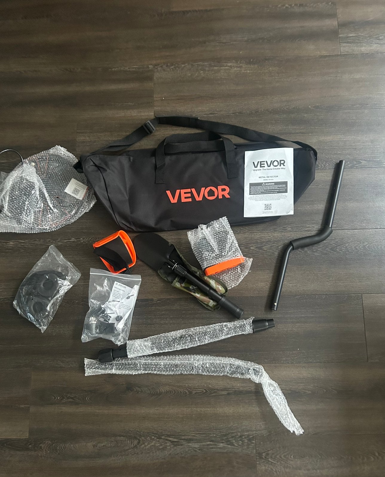 VEVOR TS181A Metaaldetector | Compleet met Tas & Accessoires, Hobby en Vrije tijd, Metaaldetectors, Ophalen of Verzenden, Zo goed als nieuw
