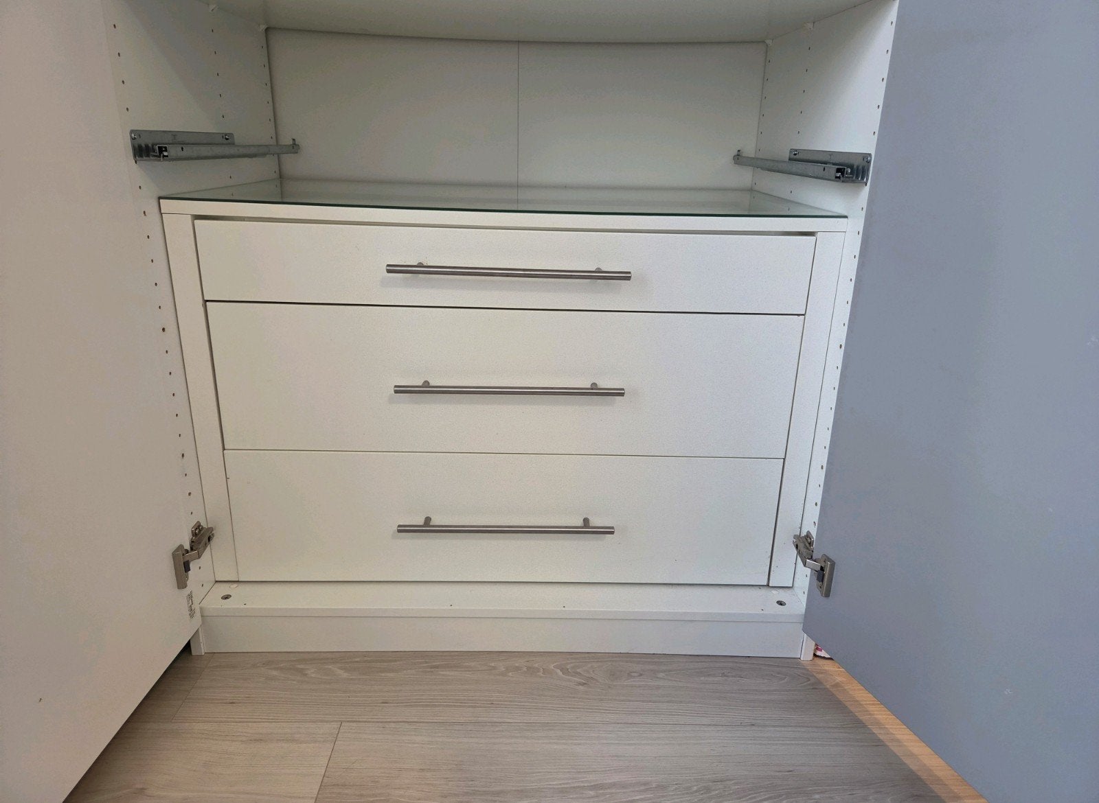IKEA PAX lade-element met 3 lades en glasplaat, Ophalen, 50 tot 100 cm, Zo goed als nieuw, Minder dan 100 cm