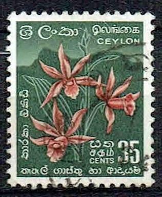 Ceylon 1958 Bloemen Orchideen, Verzenden, Gestempeld, Dier of Natuur