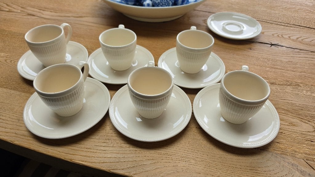 Wedgwood Windsor kop & schotels 6x, Keramiek, Vintage, Ophalen of Verzenden, Zo goed als nieuw