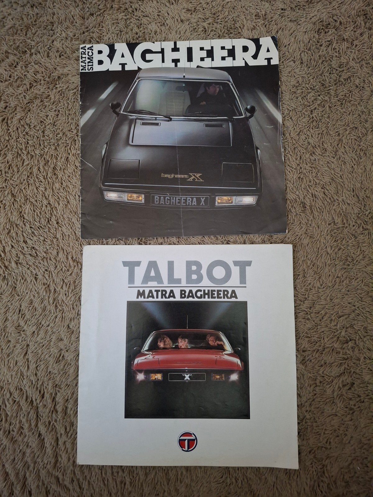 2x autofolder Talbot Matra Bagheera, Verzenden, Zo goed als nieuw, Overige merken