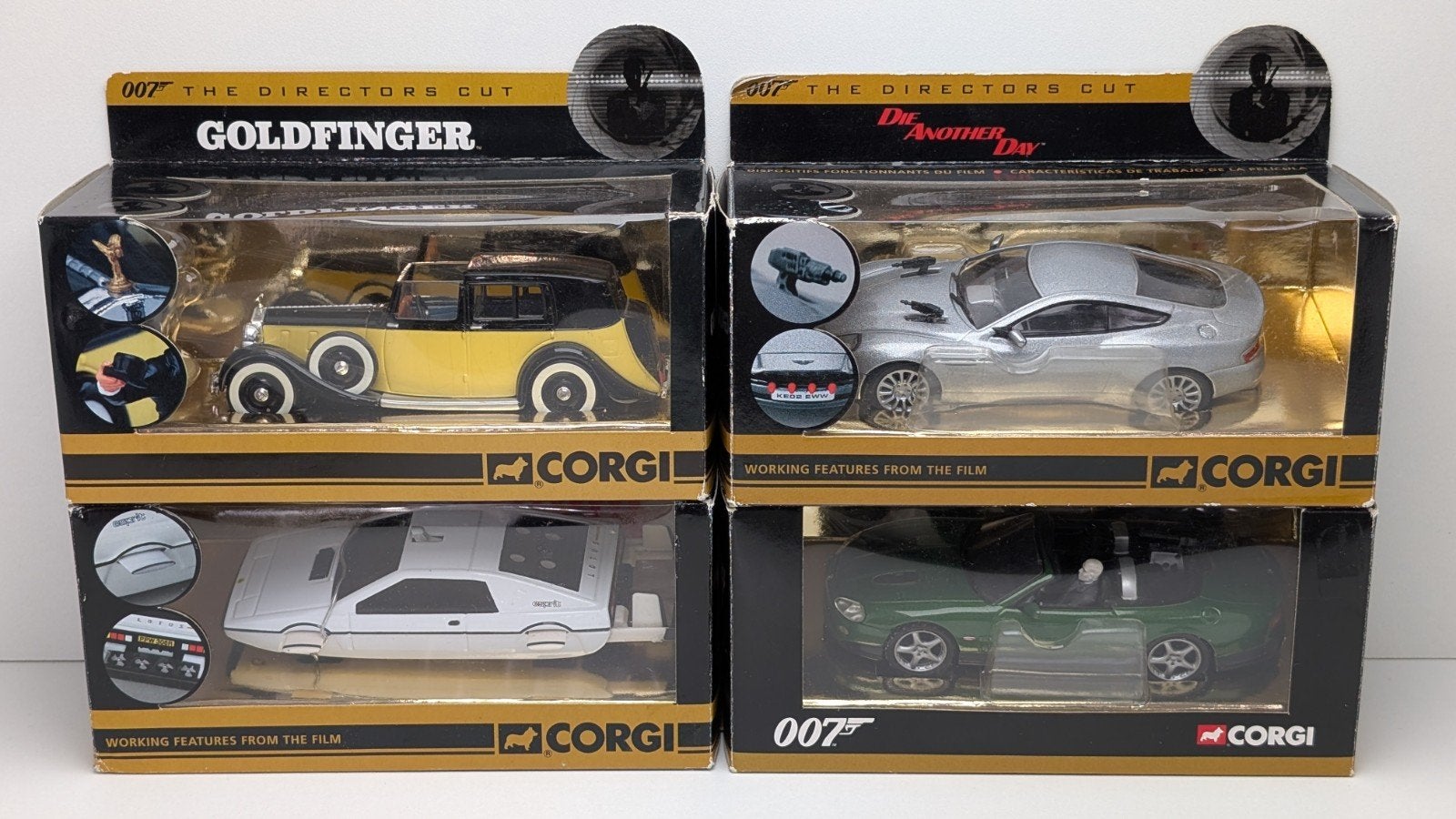 4x Corgi James Bond Director's Cut series schaalmodellen, Ophalen of Verzenden, Zo goed als nieuw, Auto, Corgi