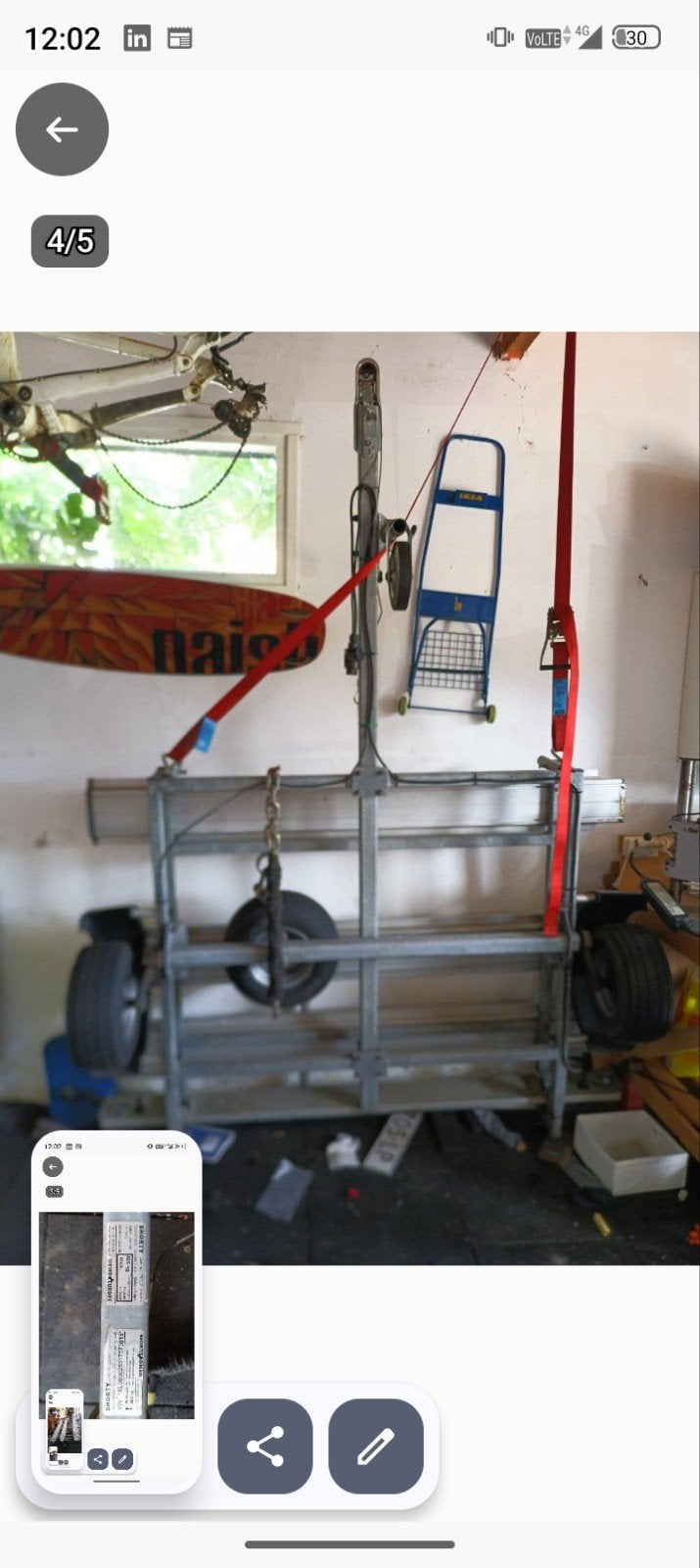 shorty motor / quad aanhanger, Ophalen, Gebruikt