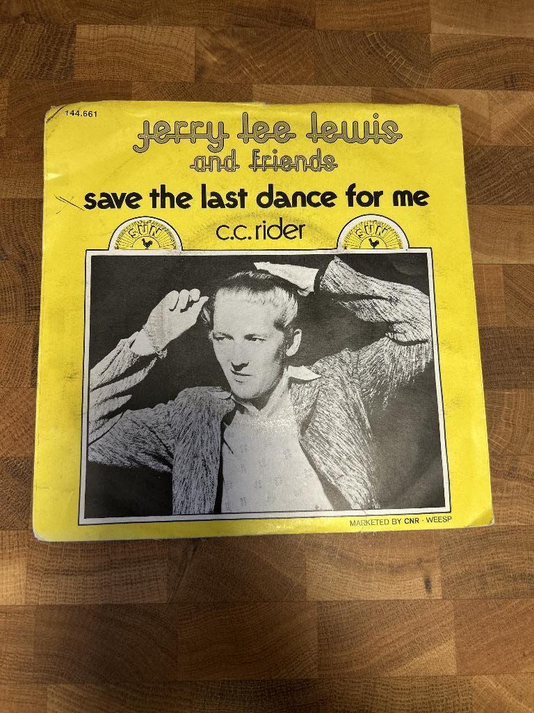 Jerry Lee Lewis Save the last dance for me single, Ophalen of Verzenden, Gebruikt, Pop, Single