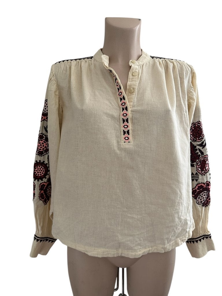 Scotch & Soda blouse S, Beige, Ophalen of Verzenden, Zo goed als nieuw