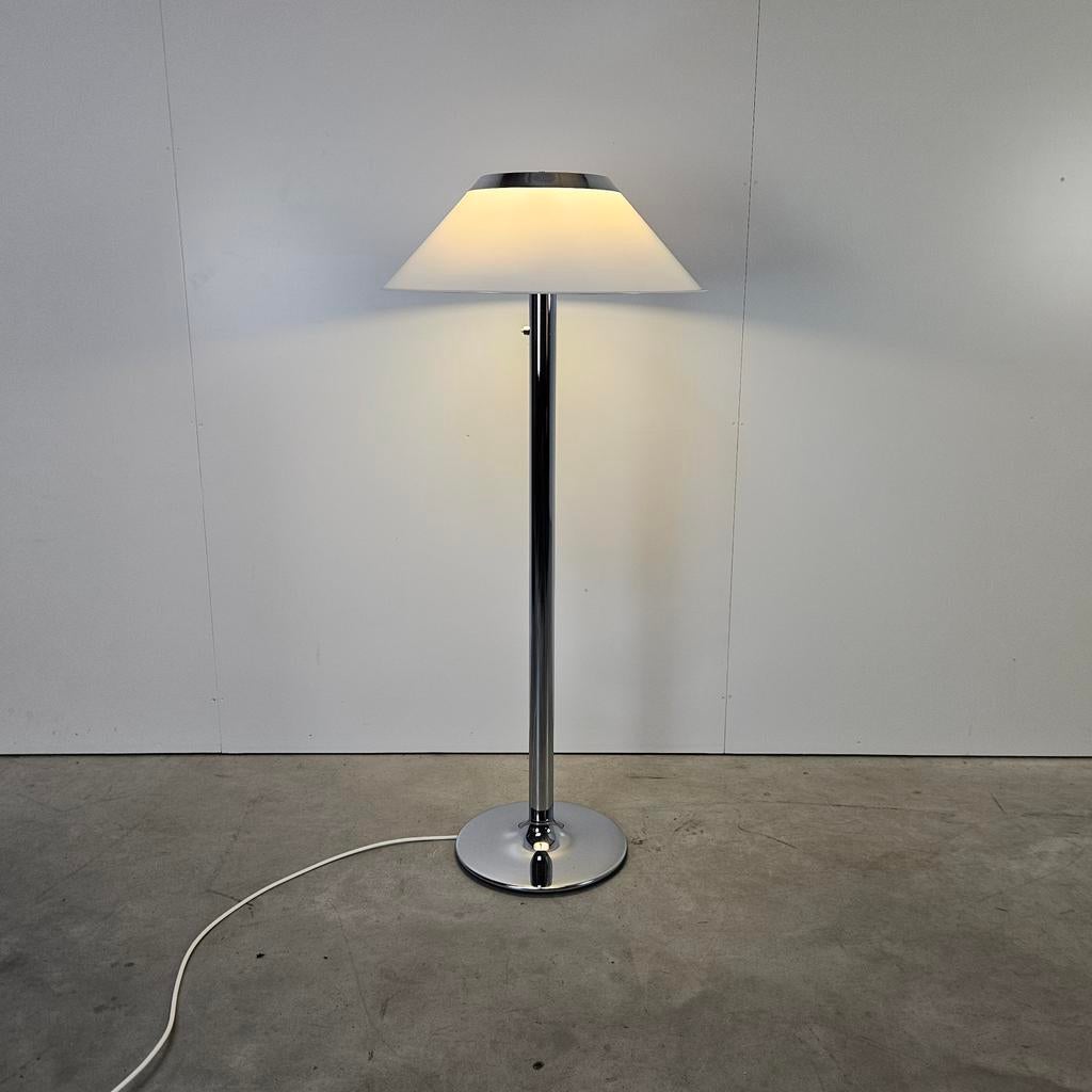 Vintage Zweedse vloerlamp, Gebruikt, Vintage, Ophalen of Verzenden, Metaal