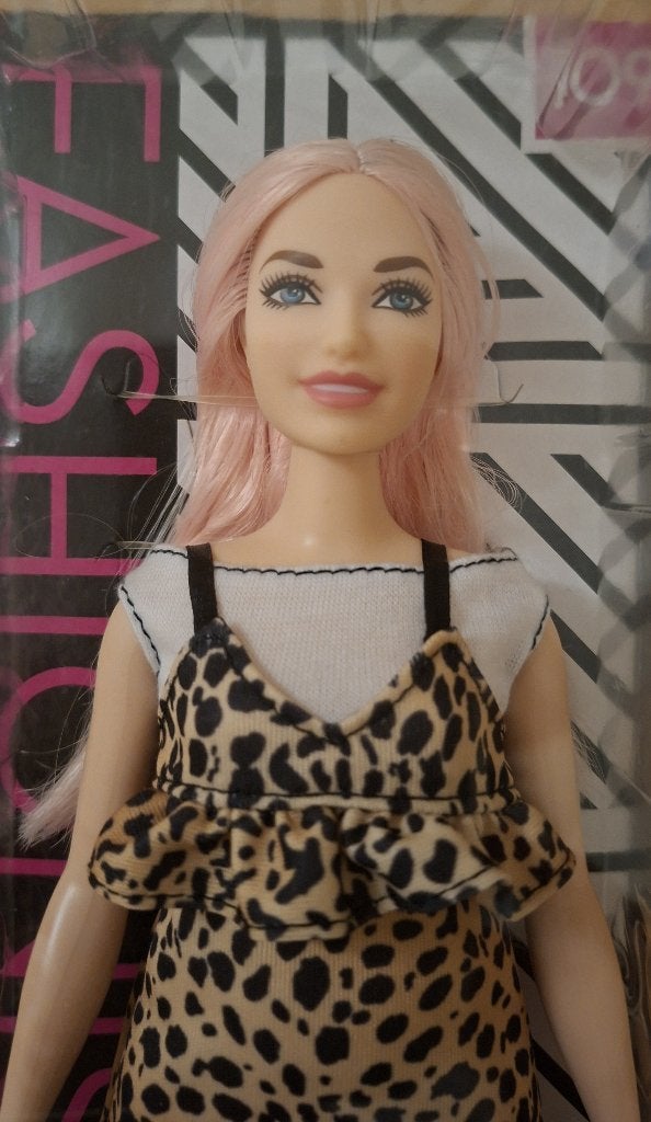 Barbie Fashionistas curvy Leopard Dress 109 uit 2018 NRFB, Verzenden, Nieuw, Fashion Doll