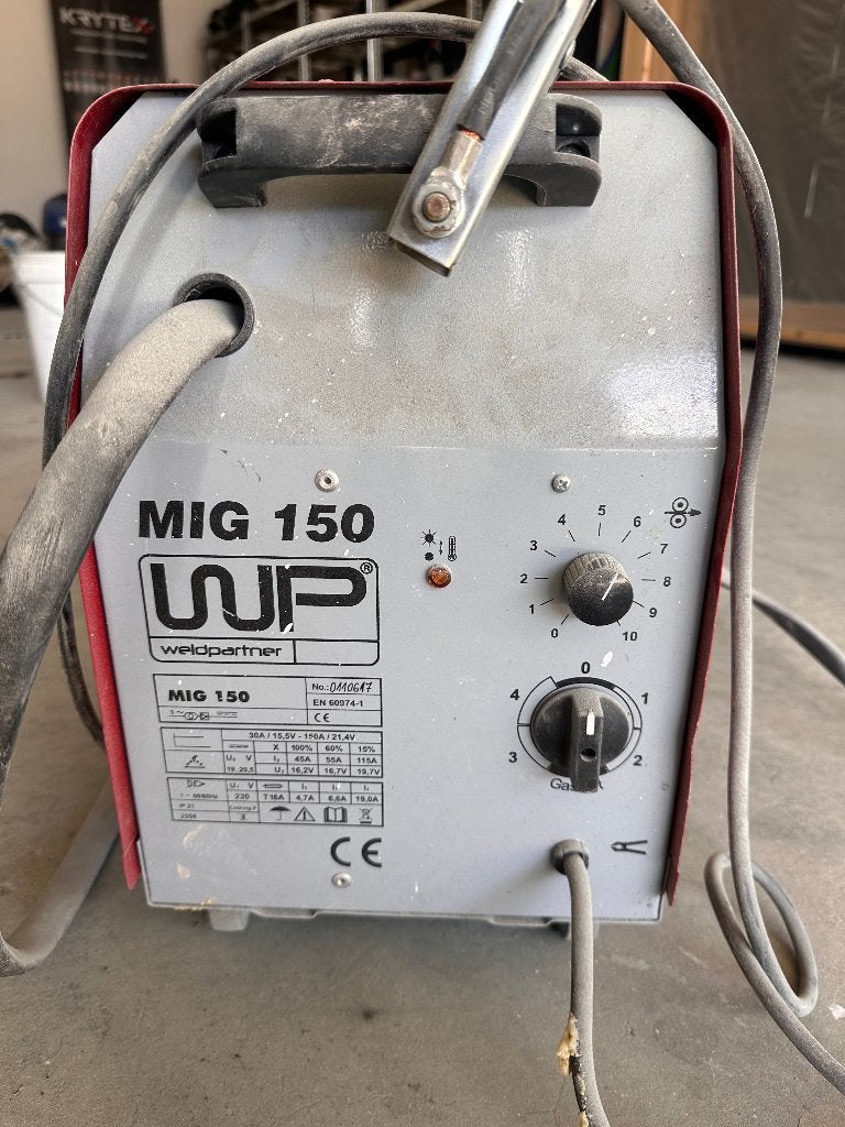 Weldpartner WP MIG 150, Ophalen, Gebruikt, 150 tot 250 ampère, Co2