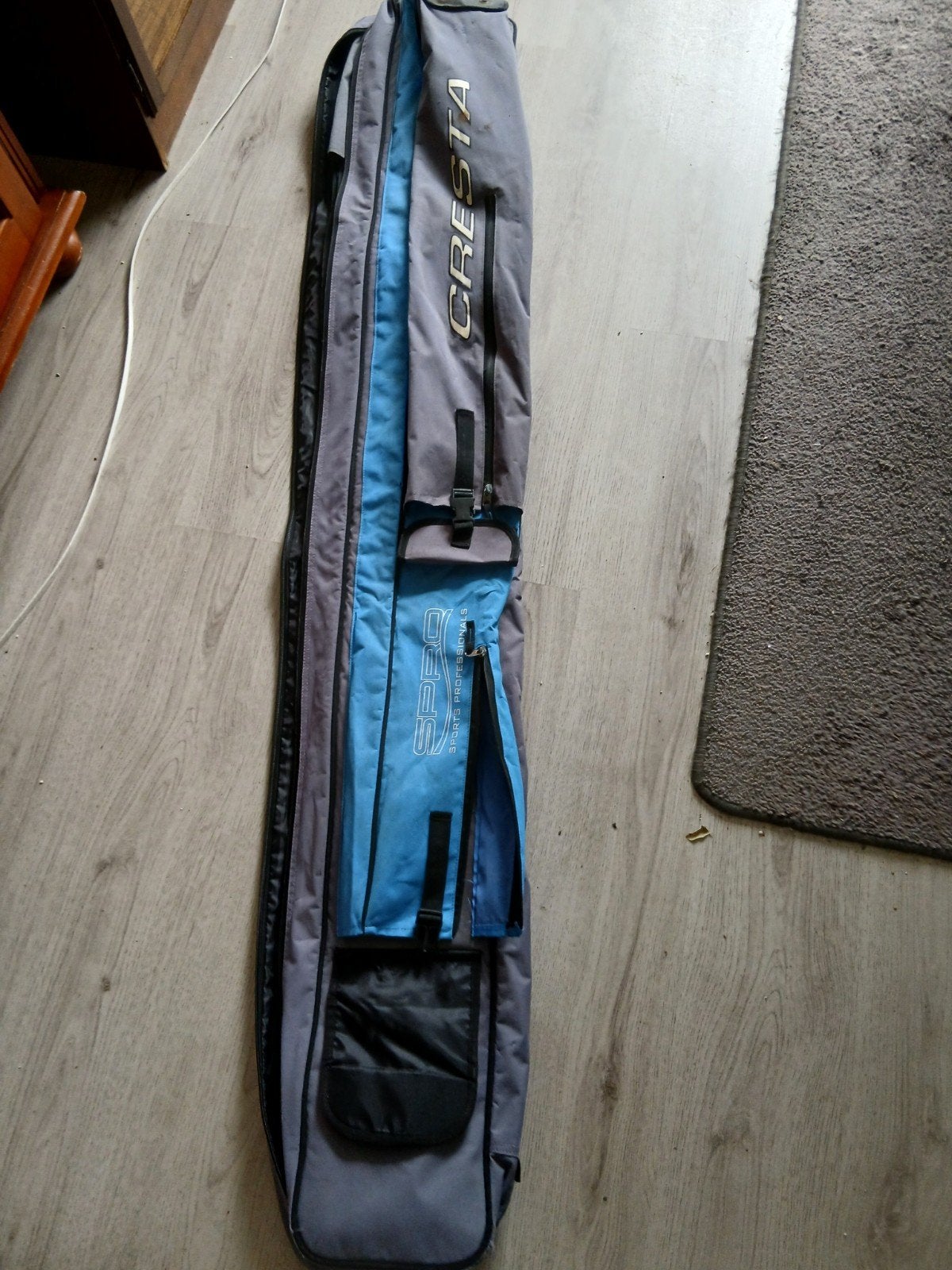 Spro grote hengeltas(foedraal) blauw/grijs, Ophalen, Gebruikt, Koffer of Tas