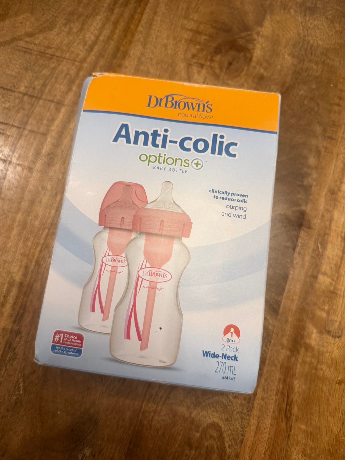 Dr. Brown's Options+ Anti-Colic Babyfles 270ml - 2 stuks, Ophalen of Verzenden, Zo goed als nieuw, Overige typen