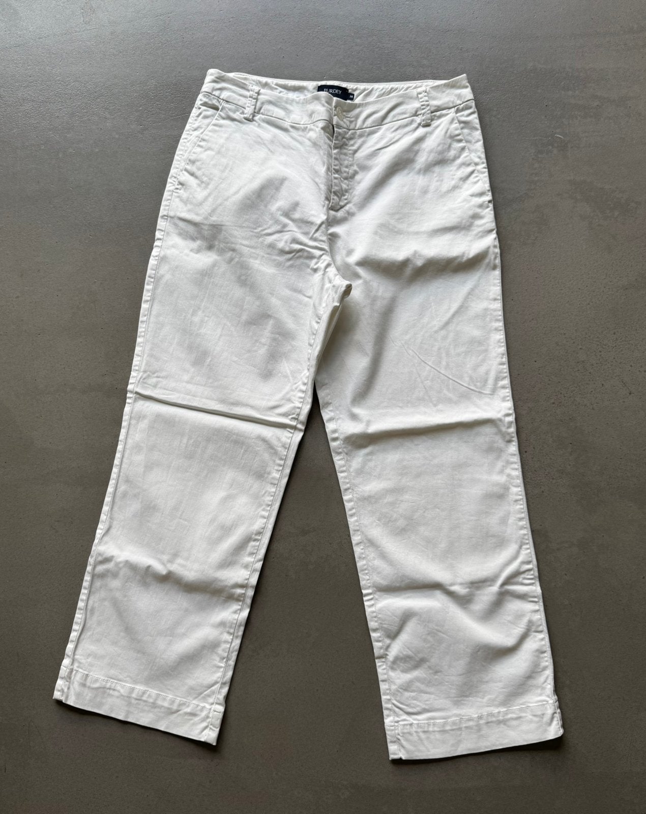 Purdey zomerbroek 7/8 lengte wit katoen/lyocell/elastan 38, Maat 38/40 (M), Wit, Ophalen of Verzenden, Driekwart