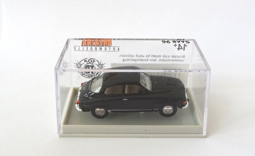 Brekina 28510 SAAB 96 Zwart, Ophalen of Verzenden, Zo goed als nieuw, Bus of Vrachtwagen, Brekina