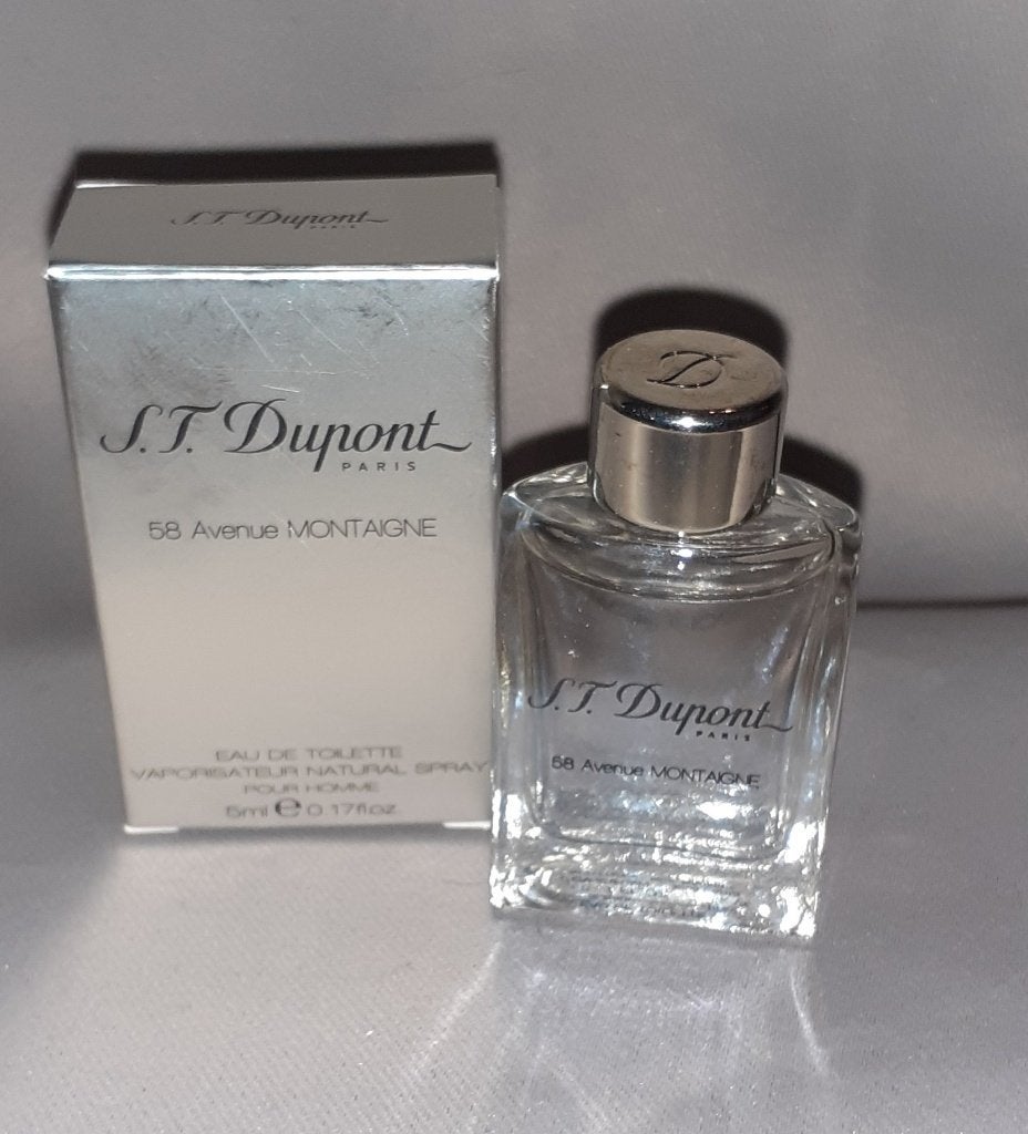 Volle parfum mini S.T Dupont 58 avenue man + Doosje, Ophalen of Verzenden, Zo goed als nieuw, Miniatuur