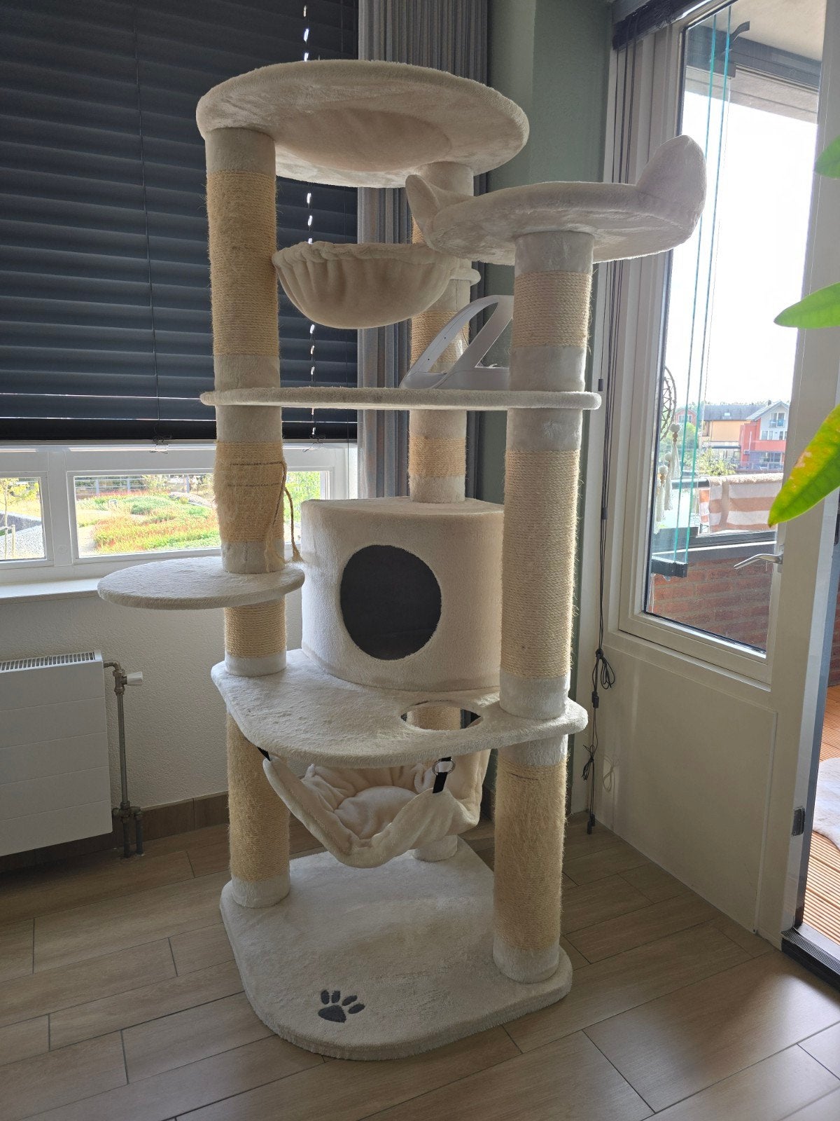 Zware krabpaal 200cm hoog., Ophalen, Gebruikt