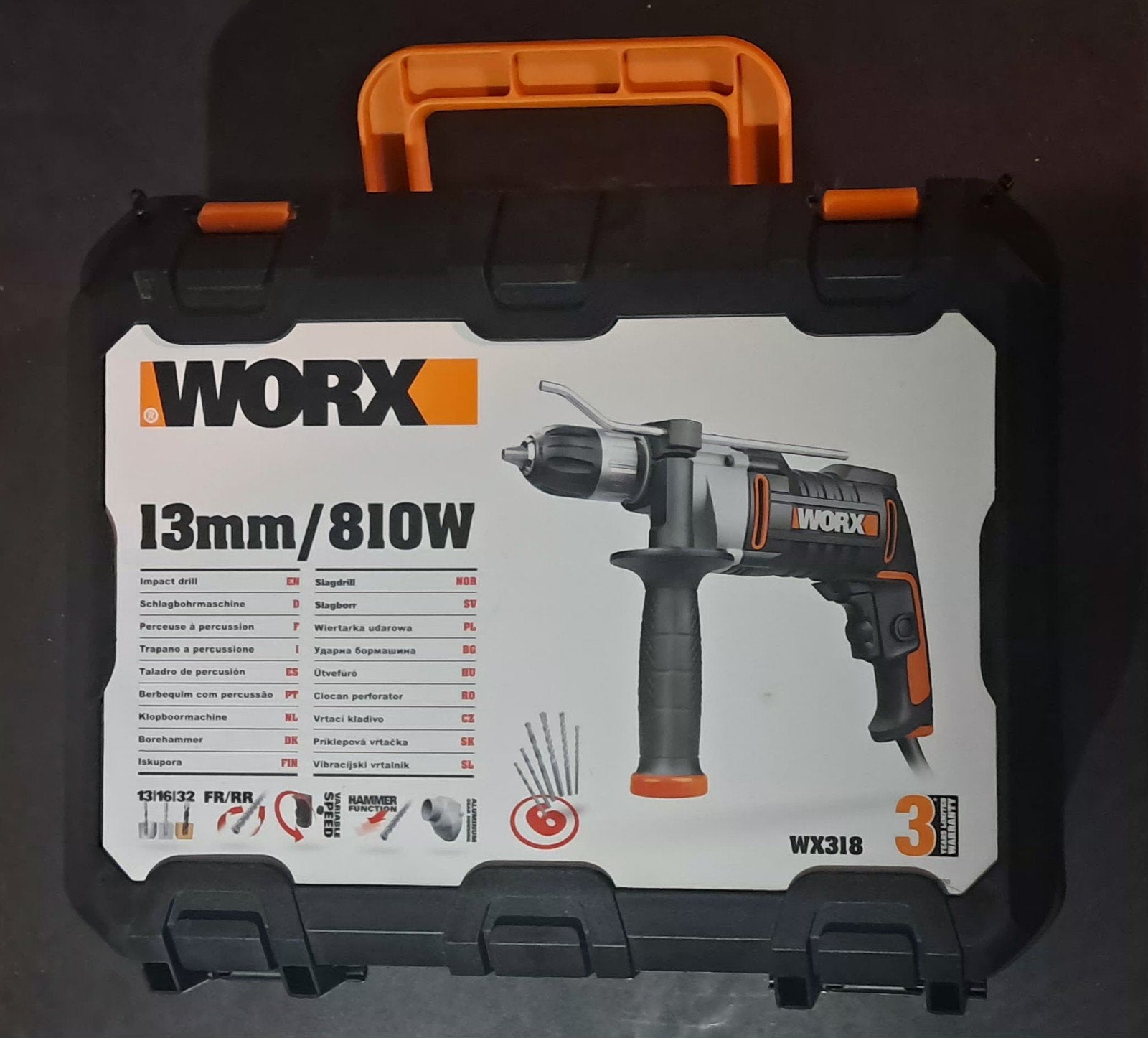 Klopboormachine WORX WX318, 600 watt of meer, Nieuw, Klopboormechanisme, Ophalen