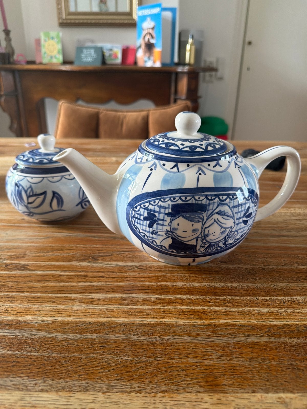 Blond Amsterdam Delfts Blond theepot en suikerpot, Huis en Inrichting, Keuken | Servies, Keramiek, Ophalen of Verzenden, Zo goed als nieuw