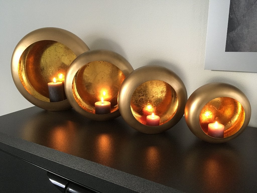 Marrakech round candles gold S,M,L of XL Nieuw!, Windlicht, Overige merken, Nieuw, Ophalen of Verzenden