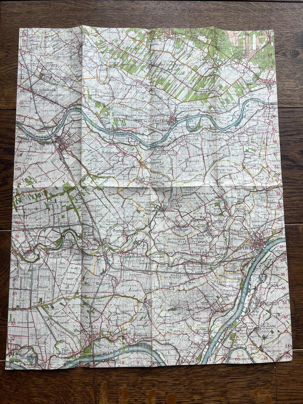 Nederlands mobilisatie stafkaart Rhenen Duurstede Doorn 1939, Verzamelen, Militaria | Tweede Wereldoorlog, Verzenden, Nederland