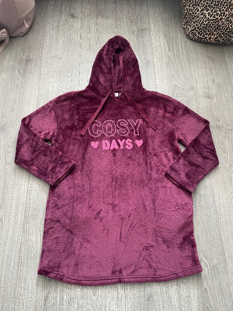 up2 fashion fleece velvet hoodie dress pyjama mt M, Up2Fashion, Ophalen of Verzenden, Zo goed als nieuw, Maat 38/40 (M)