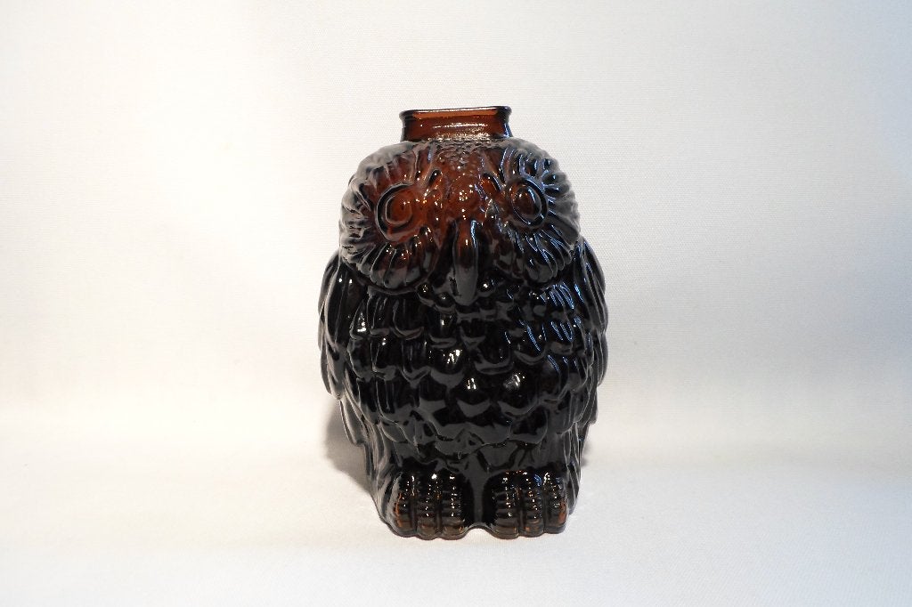 Vintage Spaarpot Uil Glas, Ophalen of Verzenden, Zo goed als nieuw, Overige materialen, Dier