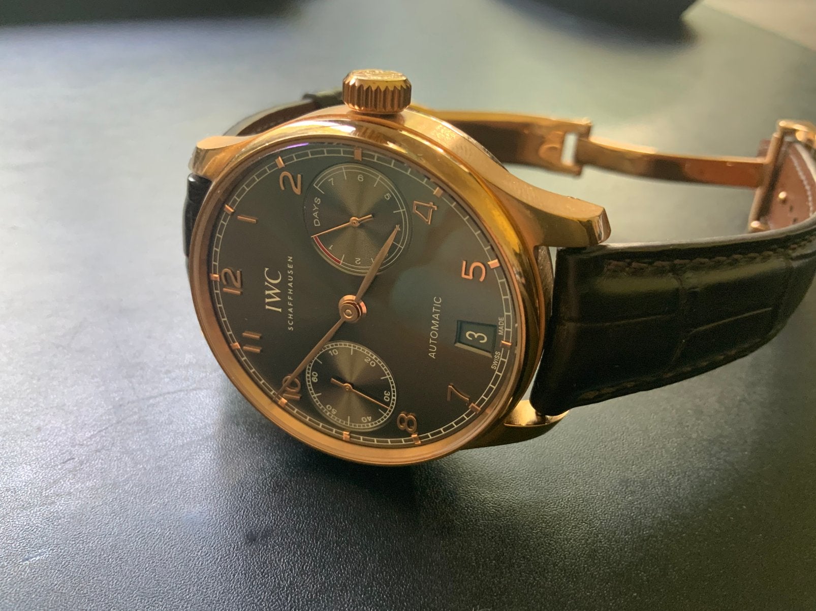 IWC Portuguese 7 Days, Ophalen of Verzenden, Nieuw, Leer, Overige merken
