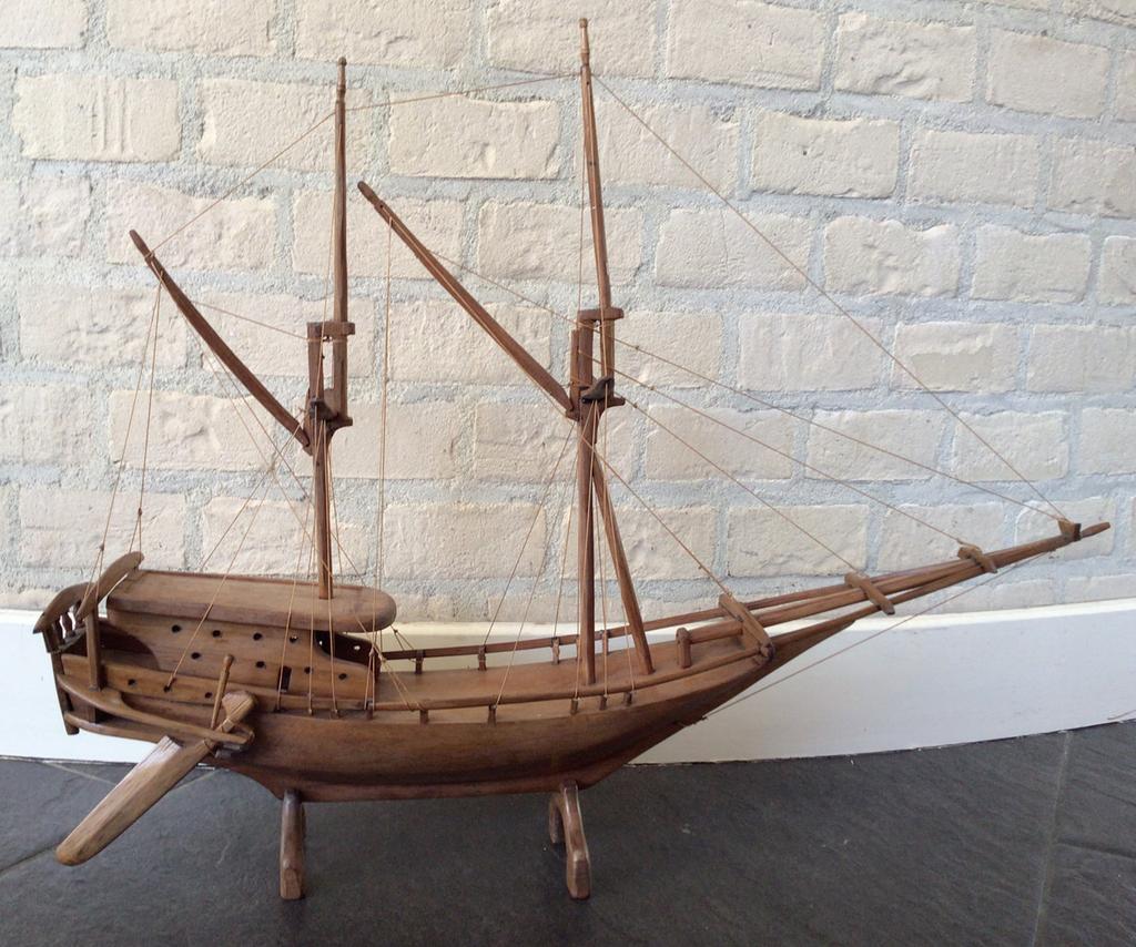 Antieke Indische zeilboot, Hobby en Vrije tijd, Modelbouw | Boten en Schepen, Ophalen of Verzenden, Zo goed als nieuw, Groter dan 1:32