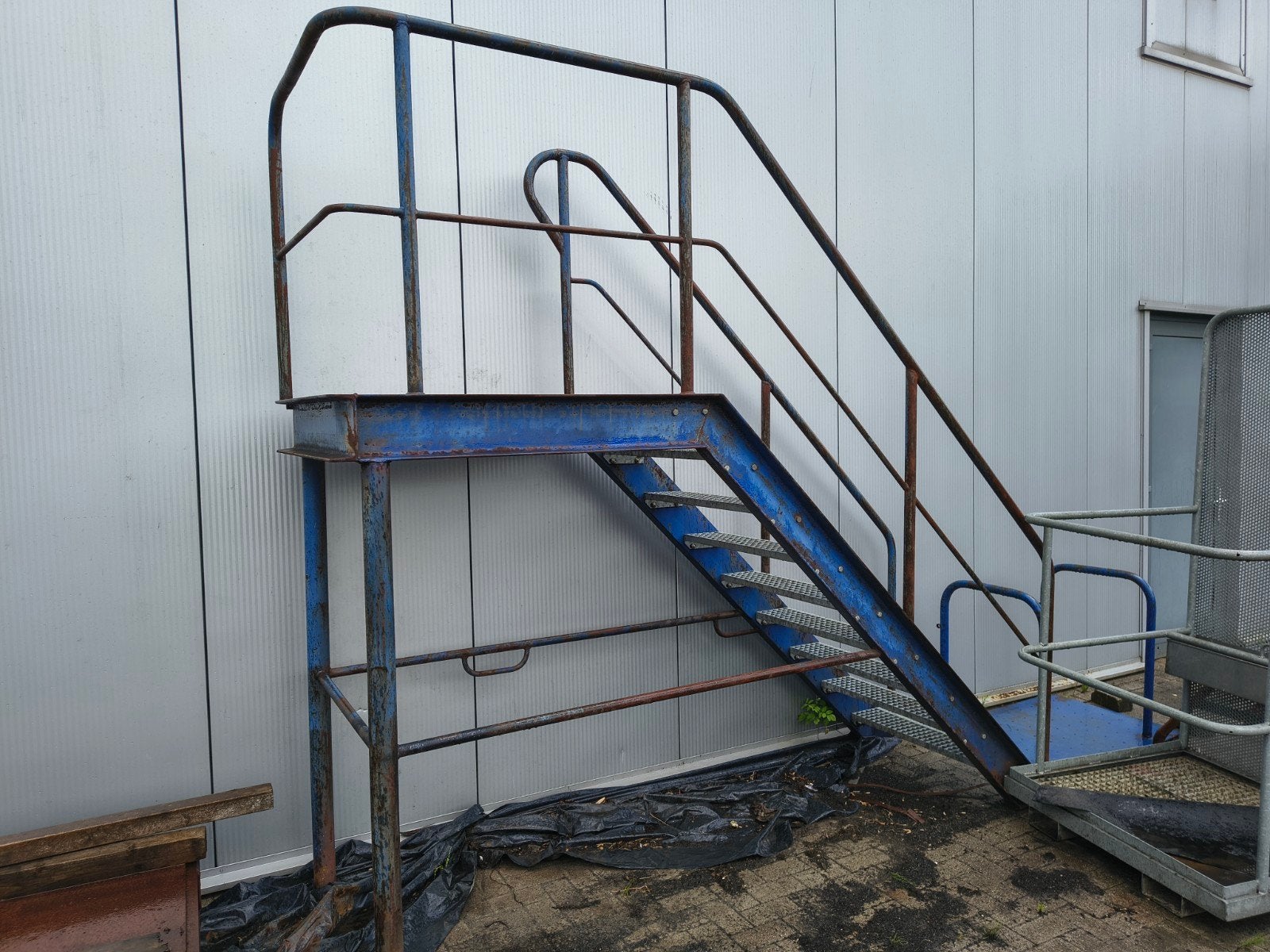 Bordestrap met bordes op 180cm, Ophalen, Gebruikt, Trap, Minder dan 2 meter