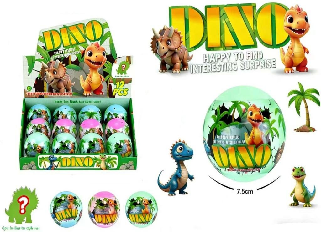 PARTIJ SURPRISE EI DINOSAURUS IN DISPLAY, Diversen, Rommelmarktspullen, Nieuw, Ophalen of Verzenden