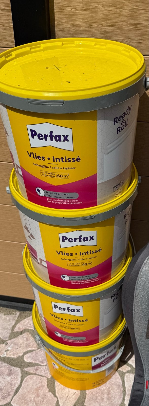 Perfax Vlies Intissé Behanglijm - 60m² (Meerdere emmers), Ophalen, Nieuw, Overige typen