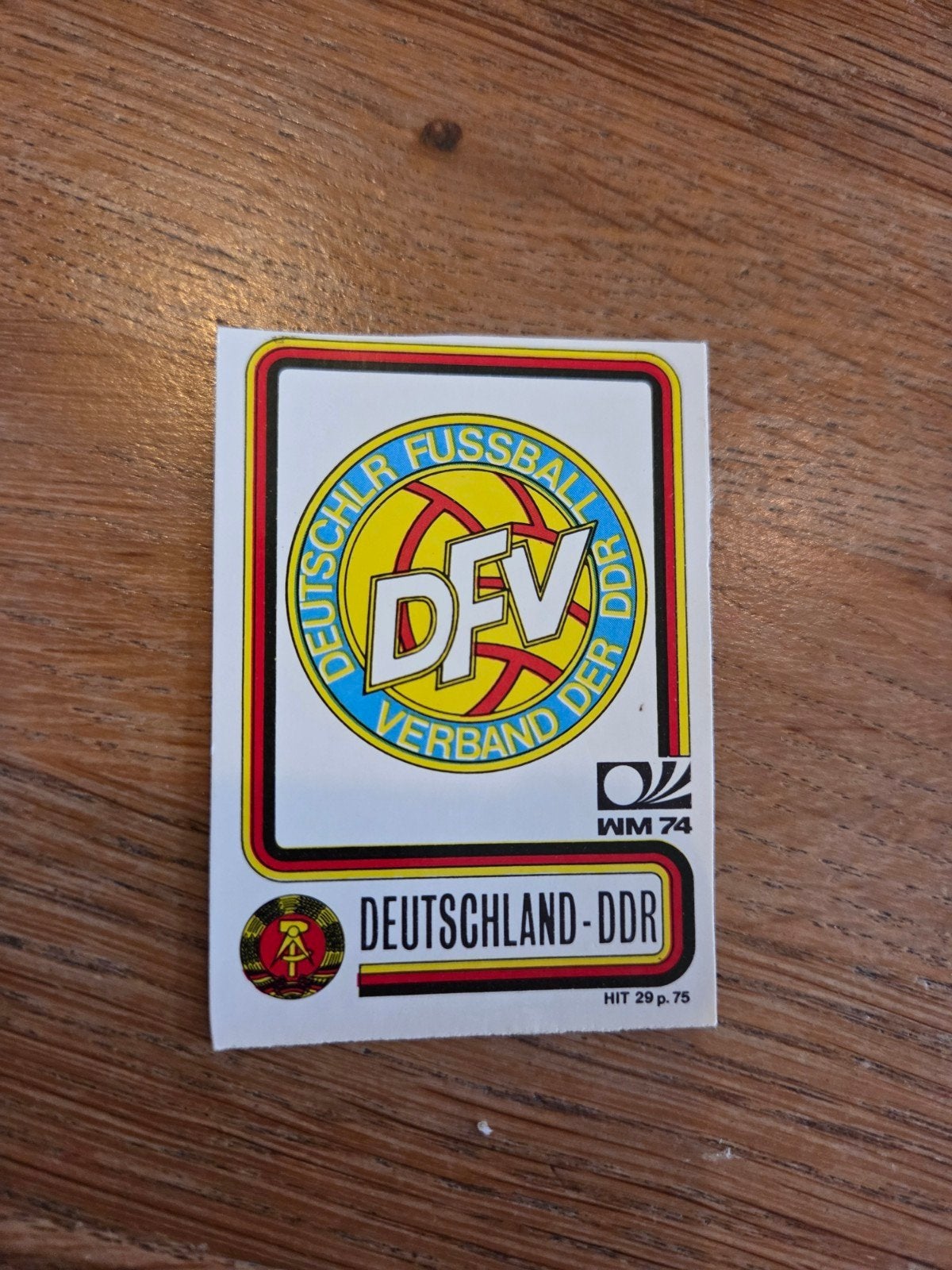Panini WK 74 DDR, Ophalen of Verzenden, Zo goed als nieuw, Buitenlandse clubs, Poster, Plaatje of Sticker