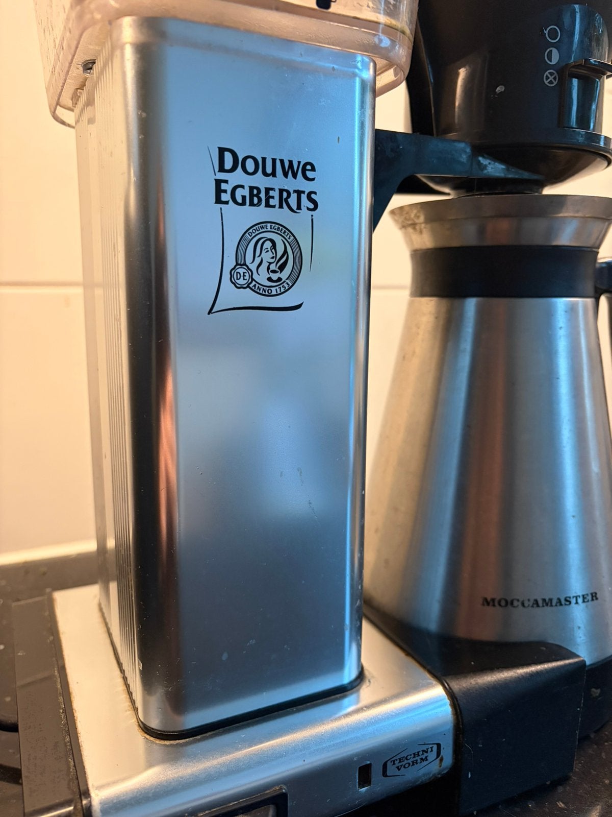 Zilver en zwart. Mokka master douwe egberts met thermoskan, 4 tot 10 kopjes, Ophalen, Gebruikt, Koffiemachine