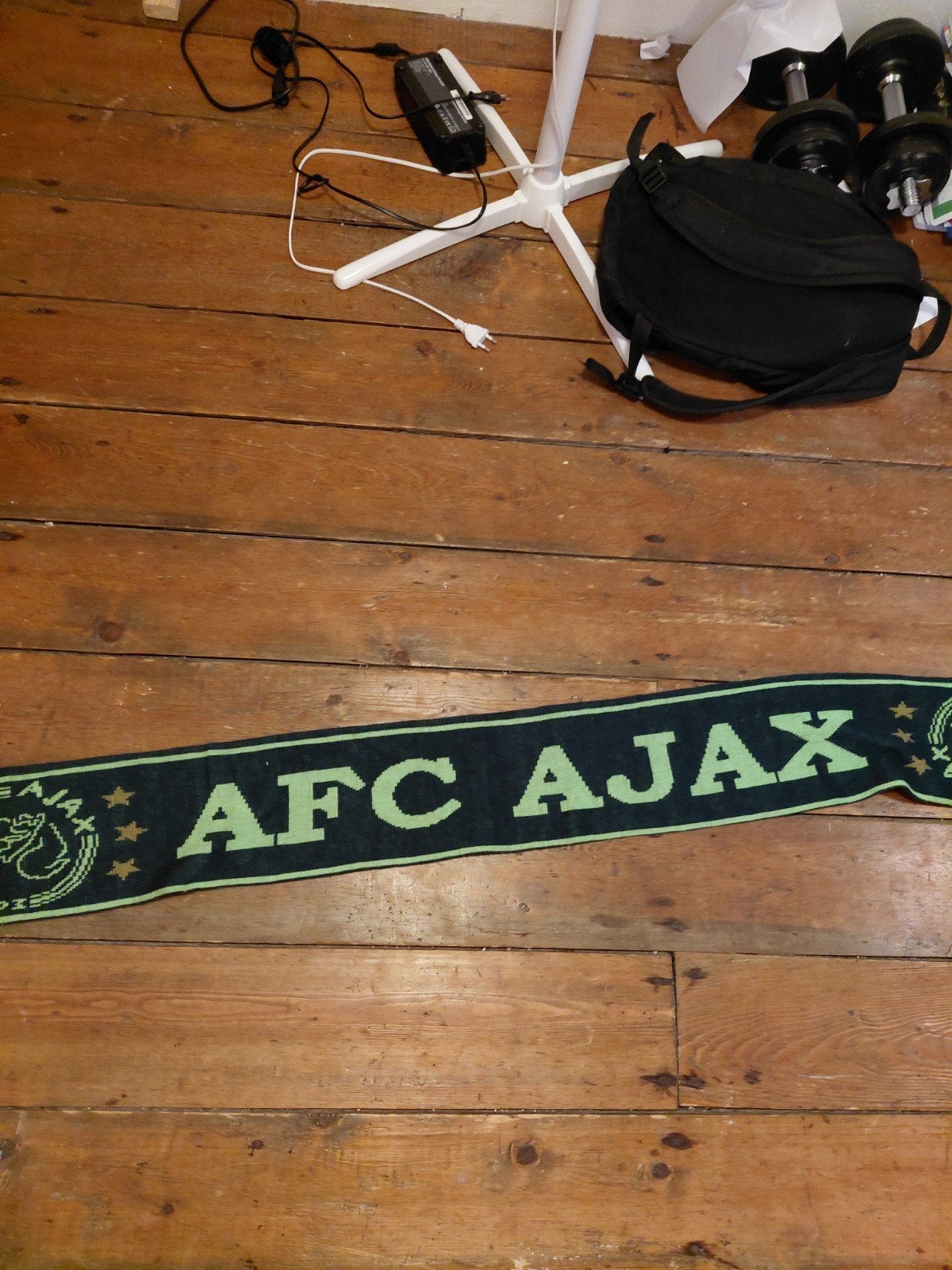 Ajax sjaal - Zwart met lichtgroen opschrift, Ophalen of Verzenden