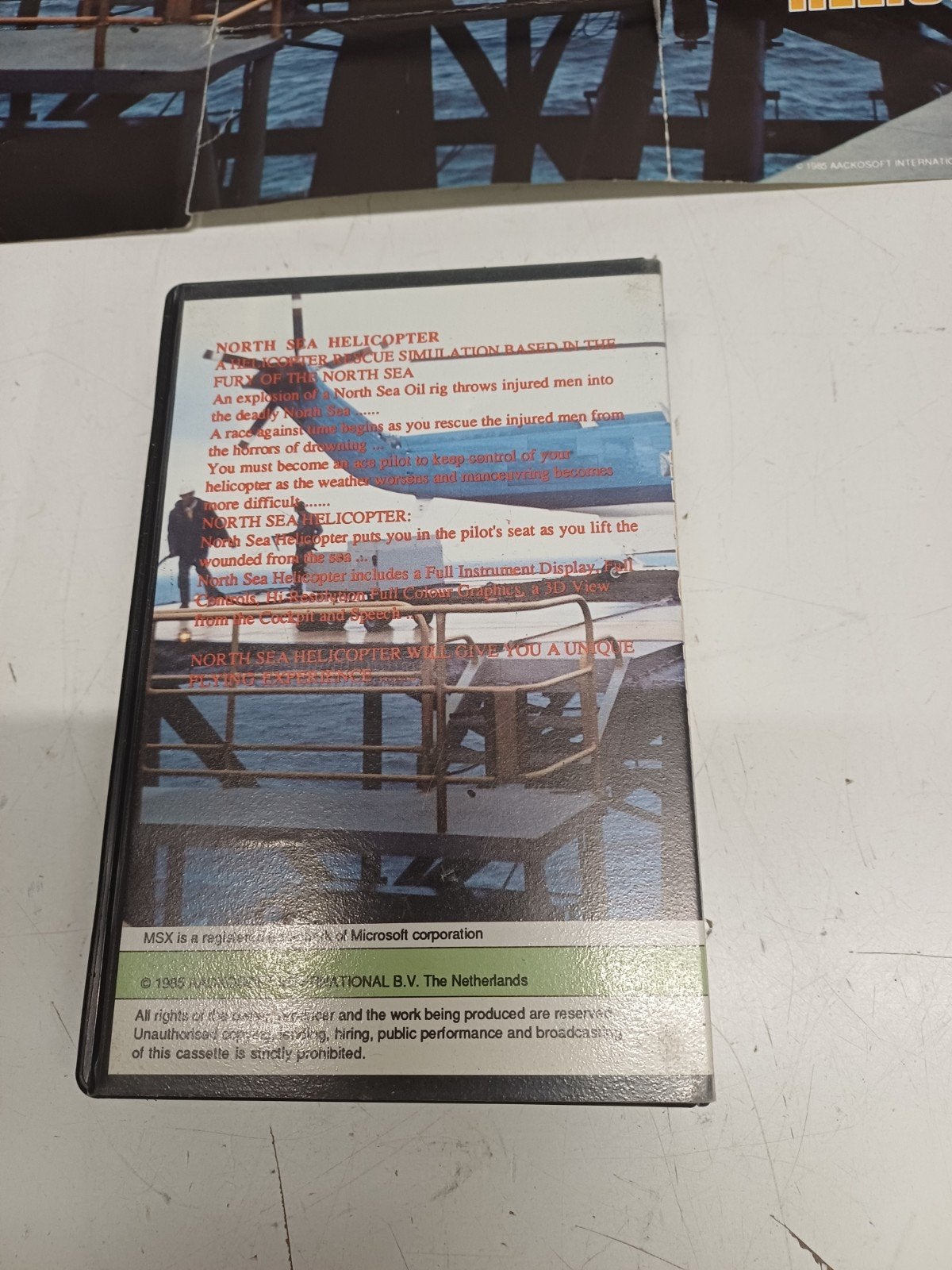 North Sea Helicopter MSX 64K Cassette - Aackosoft 1985, 1 speler, Ophalen of Verzenden, Zo goed als nieuw, Vanaf 12 jaar
