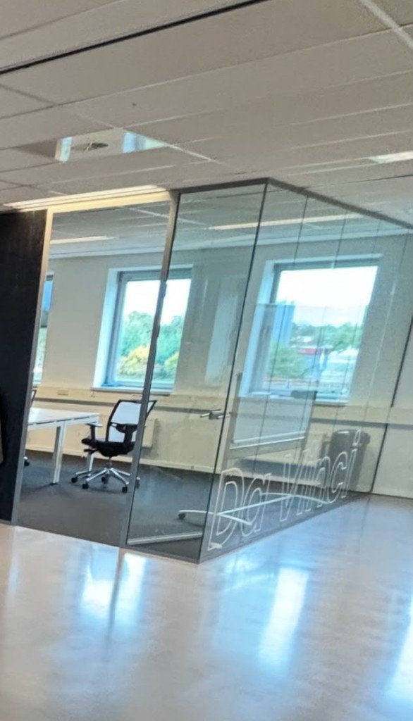 Glazen wand wandpanelen scheidingswand ( 651 ), Ophalen, Gebruikt, 80 tot 120 cm, 160 cm of meer