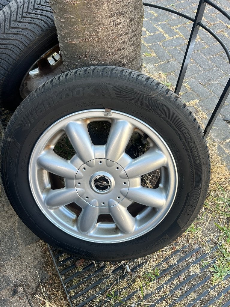 Mini velgen met all season banden, Auto-onderdelen, Banden en Velgen, Ophalen, Gebruikt, 15 inch, 175 mm