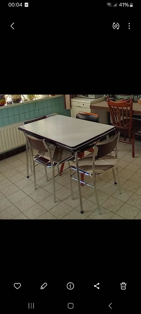 Vintage formica tafel, Ophalen, Overige materialen, Gebruikt, 100 tot 150 cm