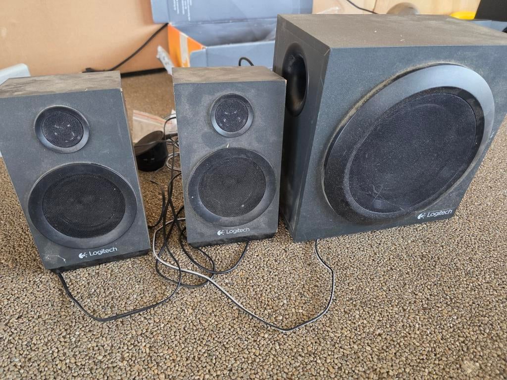 Logitech 2.1 en 5.1 speakersets met subwoofer, Audio, Tv en Foto, Luidsprekers, Gebruikt, 60 tot 120 watt, Ophalen