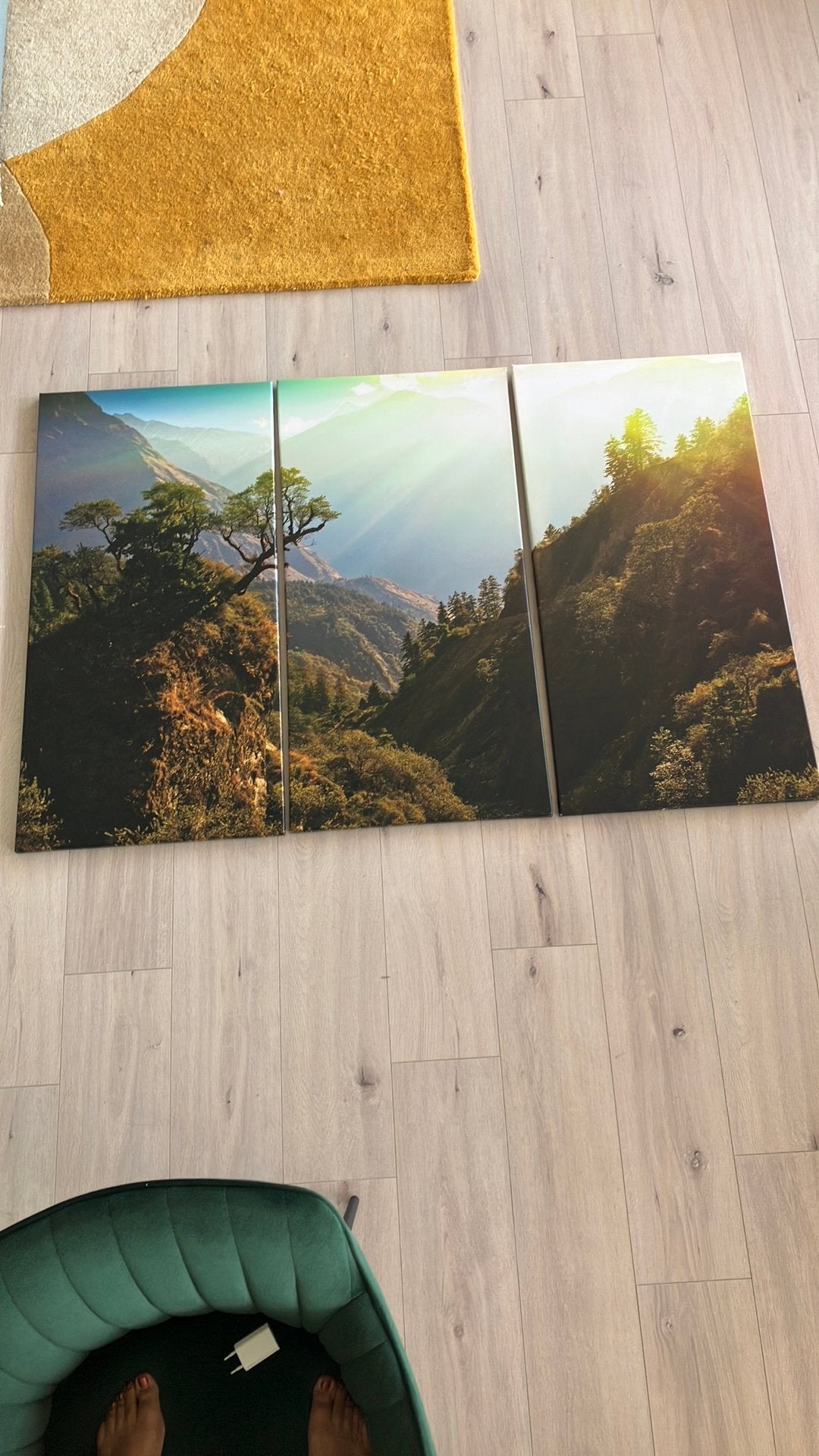 3 luik canvas foto bergen, Ophalen, Nieuw