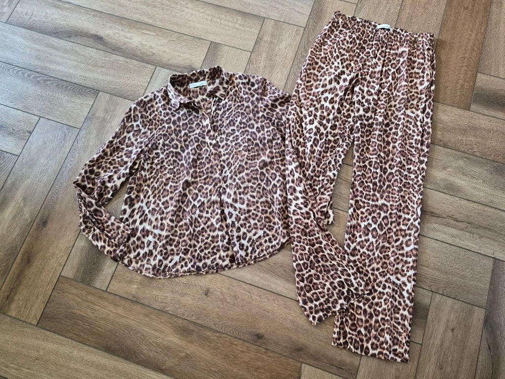 Prachtige set (broek + blouse) van Samsoe & Samsoe, maat S, Kostuum of Pak, Ophalen of Verzenden, Zo goed als nieuw, Samsoe Samsoe