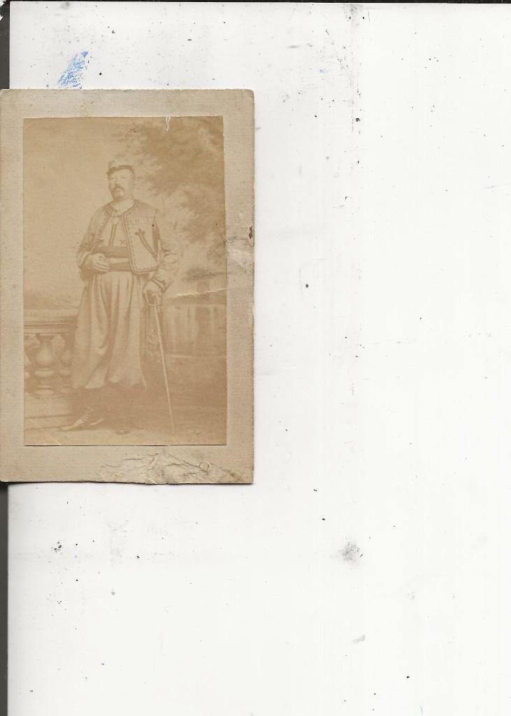CdV Zouave met stok, Ophalen of Verzenden, Voor 1920, Ongelopen, Zuid-Holland