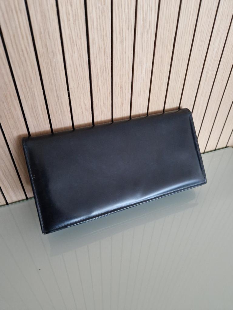 Zumpolle vintage leren clutch., Ophalen of Verzenden, Zo goed als nieuw, Bruin, Avondtasje