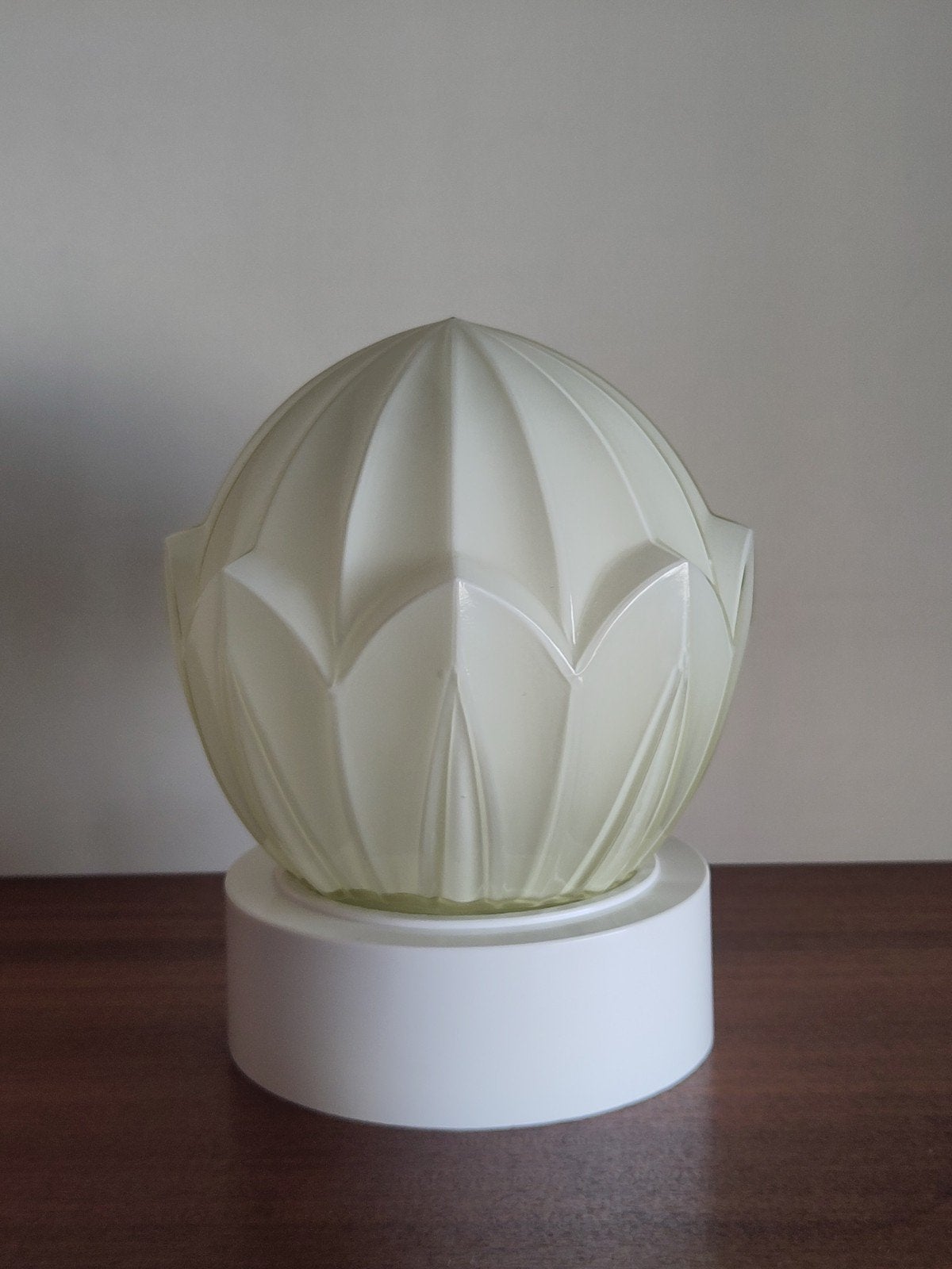 Vintage glazen Thabur lampje in jaren 30 Art Deco stijl, Gebruikt, ., Glas, .